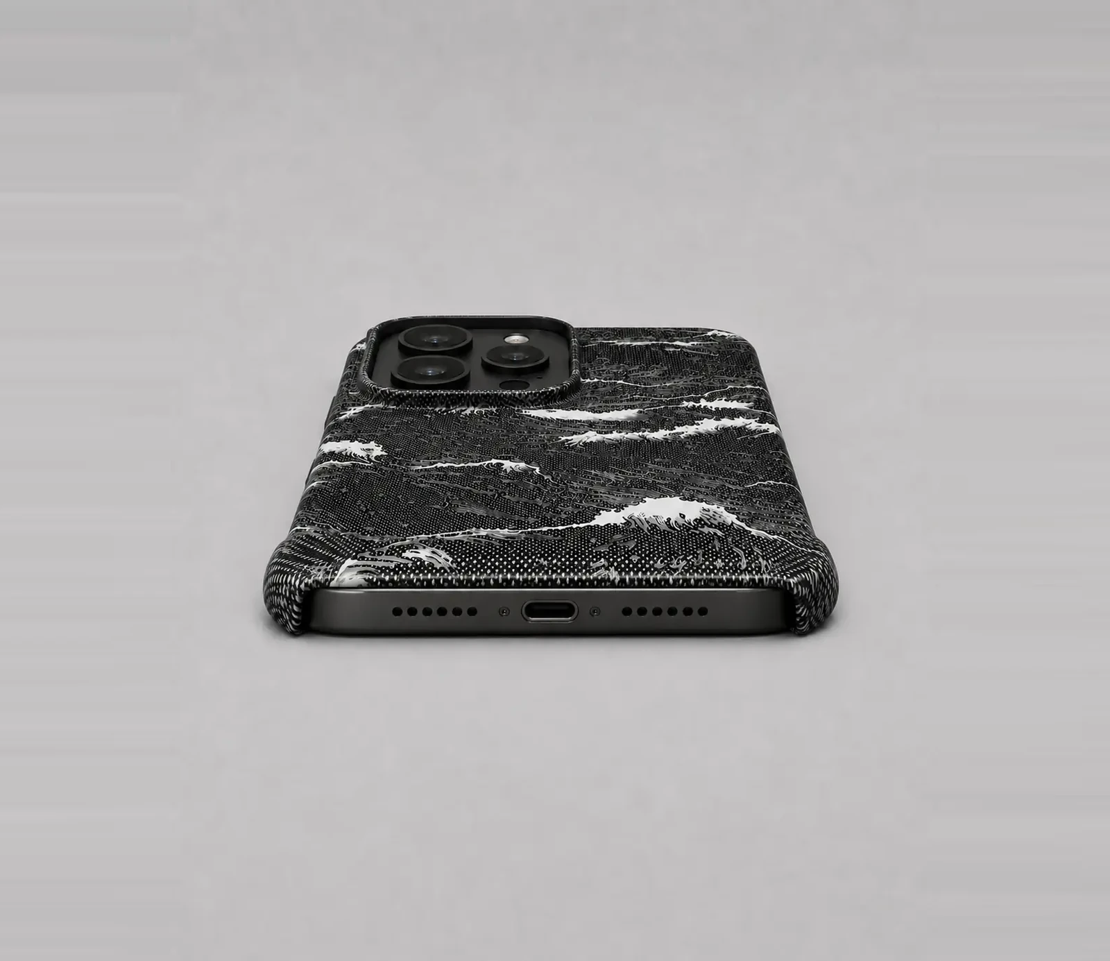 VAULN შავი ტალღის ქეისი iPhone 14 Pro Max-ისთვის — ქვედა ხედი